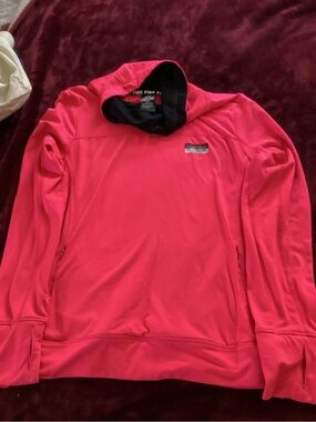 Victoria's Secret PINK Pullover Hoodie - Hot Pink with Black and White Logo
